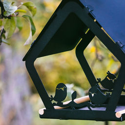 Кормушка для птиц металлическая Птичий дворик 28,5х20х37см, черный (Россия) - Домашняя мода фото 2