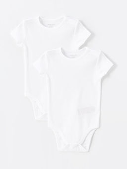 Bisiklet Yaka Basic K?z Bebek ??t??tl? Bodysuit 2li