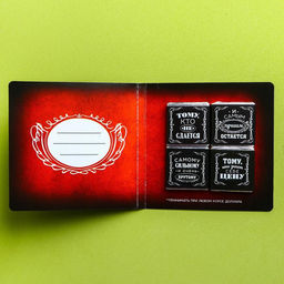 Шоколад молочный Мужик, открытка, 5 г х 4 шт. (18+) - Фабрика счастья фото 2