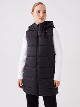 Kad?n Kap??onlu D?z ?i?me Yelek