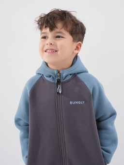 Толстовка Колор блок Графит утепленная