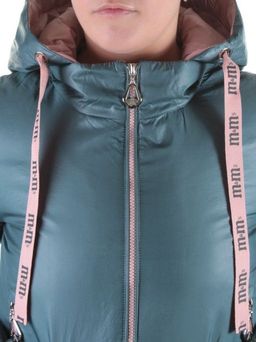 B19116 GRAY/GREEN Пальто демисезонное женское Aikesdfrs - Fashion фото 4