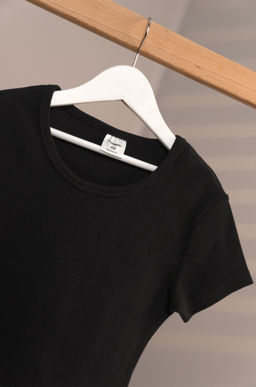 Укороченная футболка в рубчик для девочки Happyfox