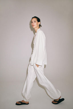 PANTAL?N BOMBACHO ZW COLLECTION / Blanco - Zara фото 5