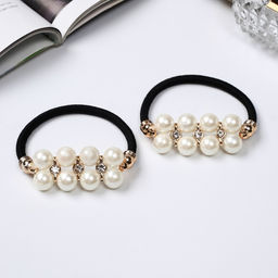 Цена за 3 шт. Резинки для волос «Тайна морей», набор 2 шт., жемчуг