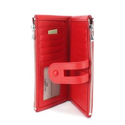 Кошелек женский натуральная кожа Cossroll-2202-9920B-1, 6отд, 13карм, красный SALE 248020