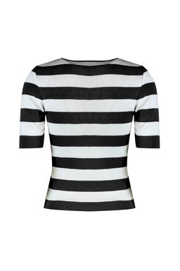 Trendyolmilla Siyah Cizgili Triko Bluz TWOAW23BZ00015  фото 6