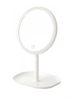 Nail Art Зеркало косметическое с LED подстветкой (батарейки + USB), белый