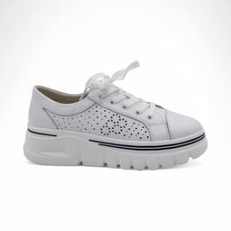 Женские туфли из натуральной кожи Q20252-1 белые - Sport фото 2