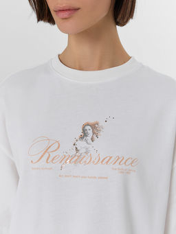 Футболка женская оверсайз белая