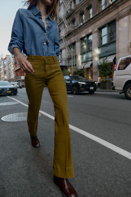 Z1975 HIGH-WAIST JEANS WITH PATCH POCKETS - Zara фото 10