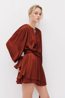 Vestido drapeado con detalle de nudo - H&m фото 4