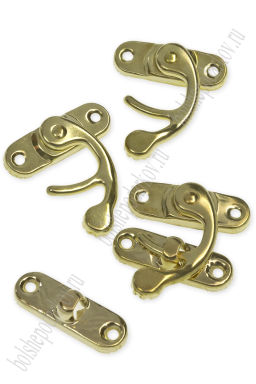 Замки для шкатулок и сундучков 38*43 мм (10 шт) SF-7974, золото №10