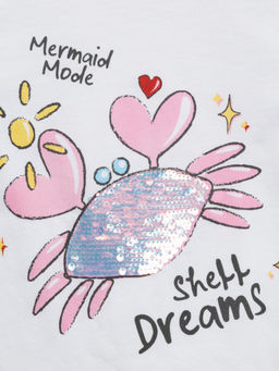 ACOOLA / Футболка детская для девочек Pihta белый  фото 4