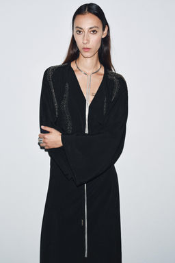 METAL FRINGE CHOKER NECKLACE
