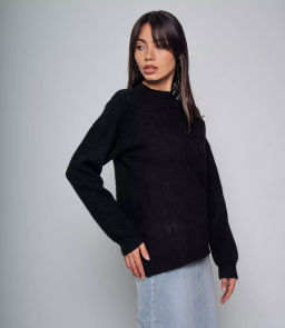 Свитер #КТ773, чёрный