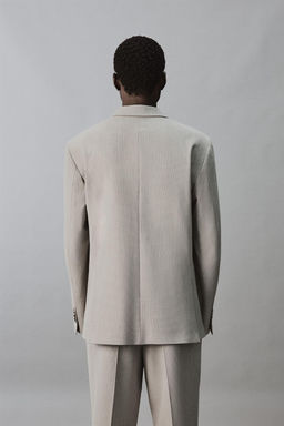 BLAZER REGULAR FIT TRAJE ESTRUCTURA / Beige