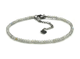 Браслет из граната зеленого рондель гр.3*2мм, 18см - Радуга камня фото 11