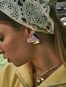 Серьги пластик Сердце, цвет серебро - Qf фото 4