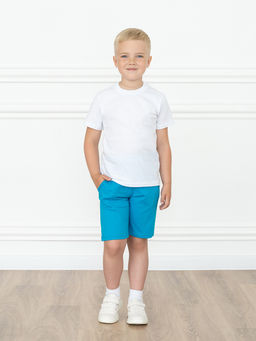 Детские шорты бирюзовые (голубые) 403 (140, 72)