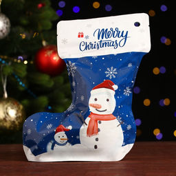 Цена за 5 шт. Пакет подарочный новогодний, с zip - lock застежкой, 15×24.5 см