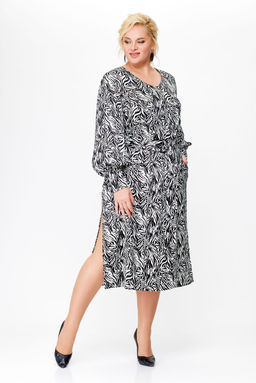 Платье Swallow 663.1 принт зебра черная