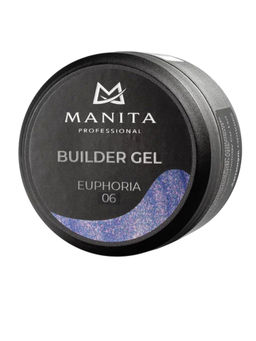 Manita Professional Гель моделирующий для ногтей с хлопьями юки / Builder Gel Euphoria №06, 15 мл