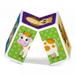 Игрушка "Кубик трансформер "Животные" 8х8х8см, полистирол, картонная коробка в ту пленке, "Stellar" (Россия)