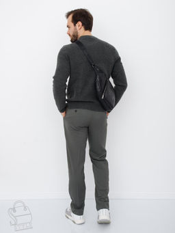 Рюкзак мужской кожаный 1771Z black Zinimsk