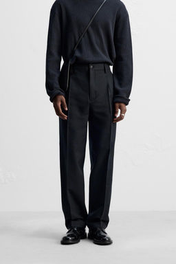 COTTON/WOOL PLEATED TROUSERS - Zara фото 2