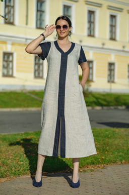 Платье  100% лен