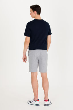 Мужские серые меланжевые вязаные шорты - U.s. polo assn фото 4