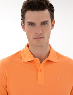 Turuncu Slim Fit K_vr_lmaz Polo Yaka Basic Ti__rt - Pierre cardin фото 2