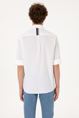 Erkek Beyaz Uzun Kollu G_mlek Sepette S_rpriz _ndirim - U.s. polo assn фото 5