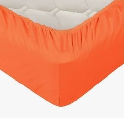 Трикотажная простыня на резинке (оранжевая) 200*200 см. хлопок 100% - Лен поволжья фото 2