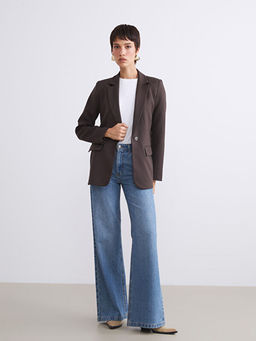 Krep Kad?n Blazer Ceket