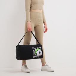 Сумка спортивная на молнии, наружный карман, цвет чёрный - Simaland фото 6