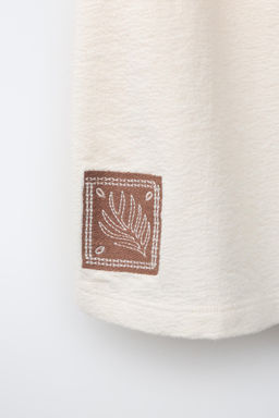 BERMUDA EFECTO TOALLA COLOR BLOCK BORDADOS / Amarillo - Zara фото 4