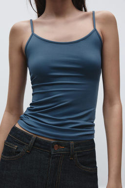 POLYAMIDE TOP WITH THIN STRAPS - Zara фото 31