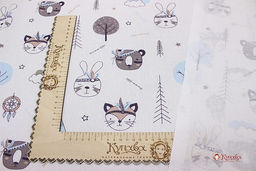 Бязь Индейцы - мордочки, (комп), СОРТ2, ш.1.5м, хлопок-100%, 120гр/м.кв - Купава фото 4