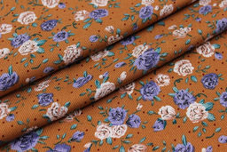 Плательная вискоза Винтажные розочки цв.карамельный, ш.1.45м, вискоза-100%, 135гр/м.кв - Купава фото 6