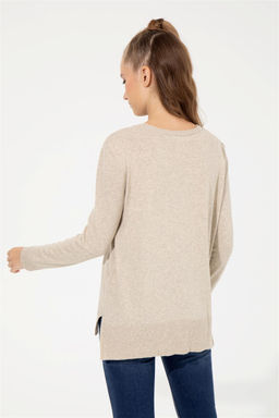 Женский базовый свитер с круглым вырезом и каменным меланжом Неожиданная скидка в корзине - U.s. polo assn фото 5