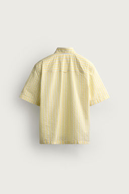 CAMISA REGULAR FIT RAYAS / Amarillo