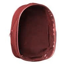 К392 Косметичка ПВХ (h22*16*6) Овал п/прозрачный красный