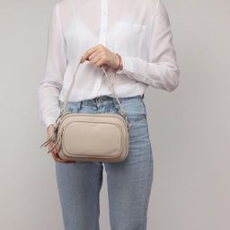 Сумка женская натуральная кожа GU 163-8380, 2отд, плечевой ремень, бежевый SALE 235983 - Adelia фото 5