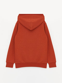 Bask?l? Uzun Kollu Erkek ?ocuk Hoodie - Waikiki фото 2