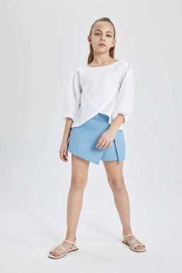 Блузка с коротким рукавом для девочки - Defacto фото 5