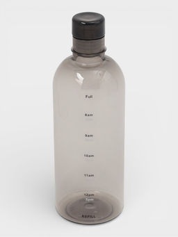 Бутылка для воды с мерной шкалой, 750 мл, 7.5×22.5 см, полистирол, чёрная