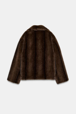 SHORT FAUX FUR COAT - Zara фото 6