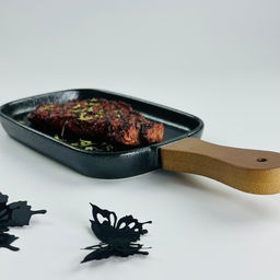 235-038 Прямоугольное блюдо 29см с ручкой BLACKWOOD в под.уп.(х24)Фарфор